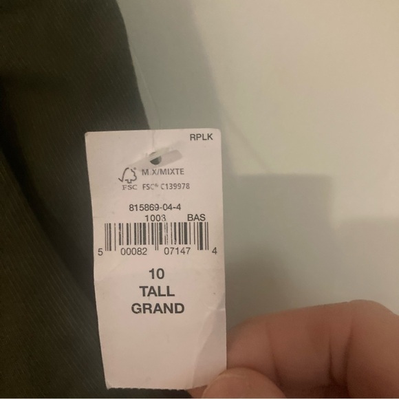 GAP Sz 10T Everyday Straight Up Military Jacket Green Unlined Pockets Pants NEW - Picture 5 of 13